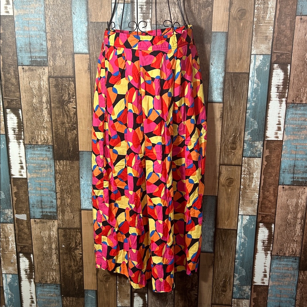 Ann Stevens Colorful Geometric Skirt